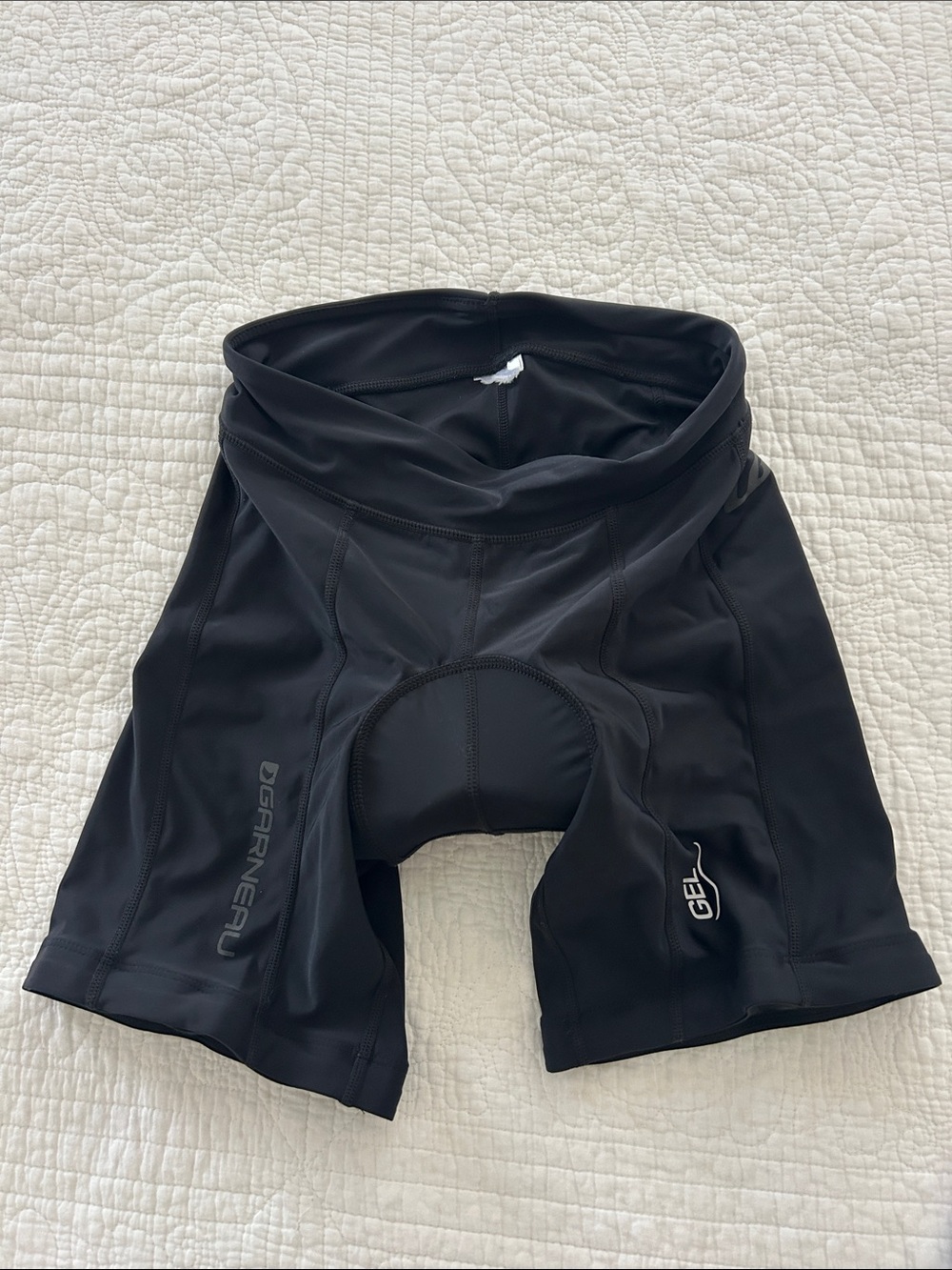 Louis Garneau Black Gel Padded Bike Shorts Size Small Tag Cut Off